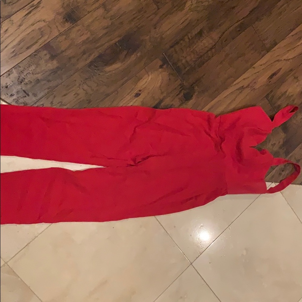 H&M red jumpsuit